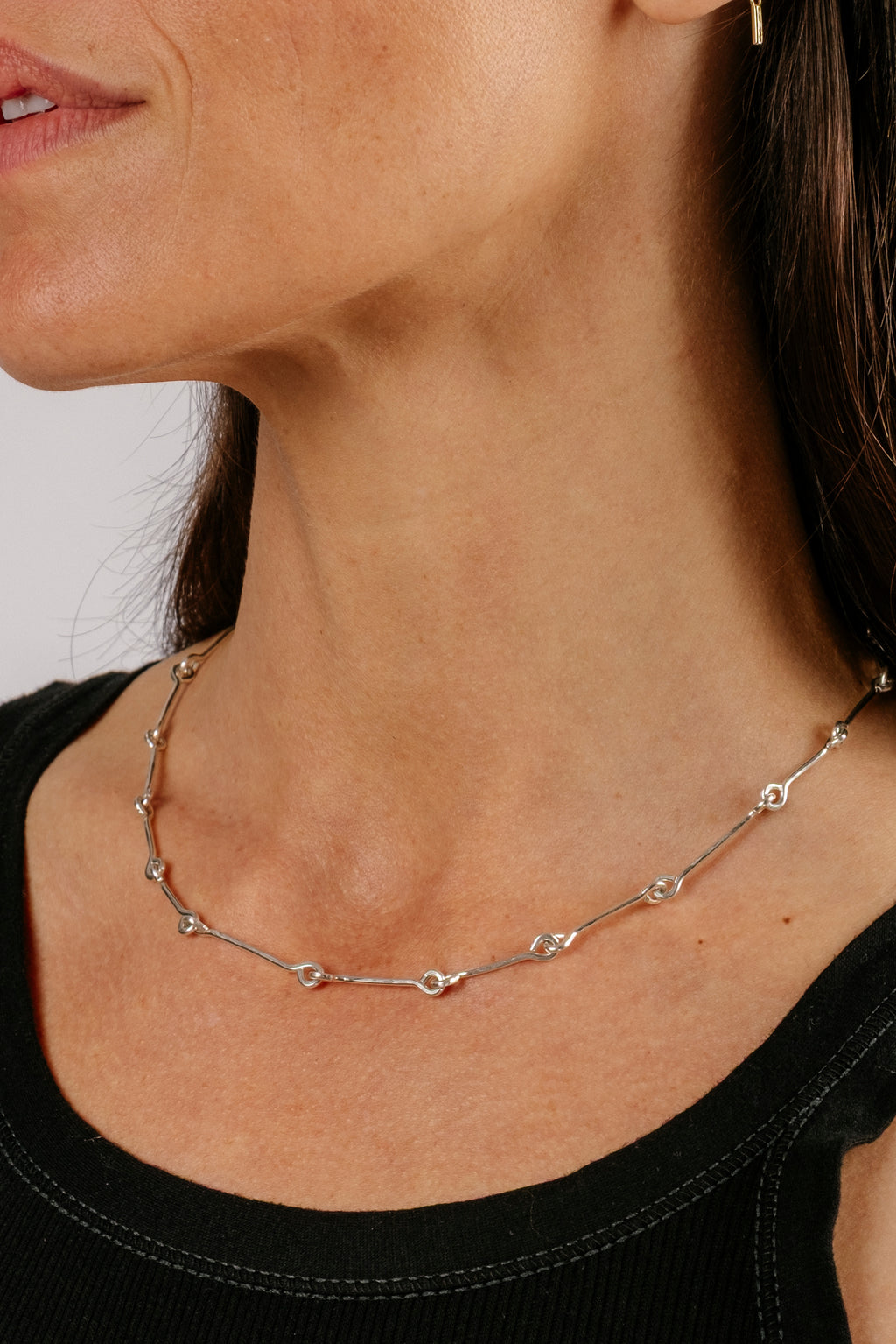 Sterling Bone Chain Necklace