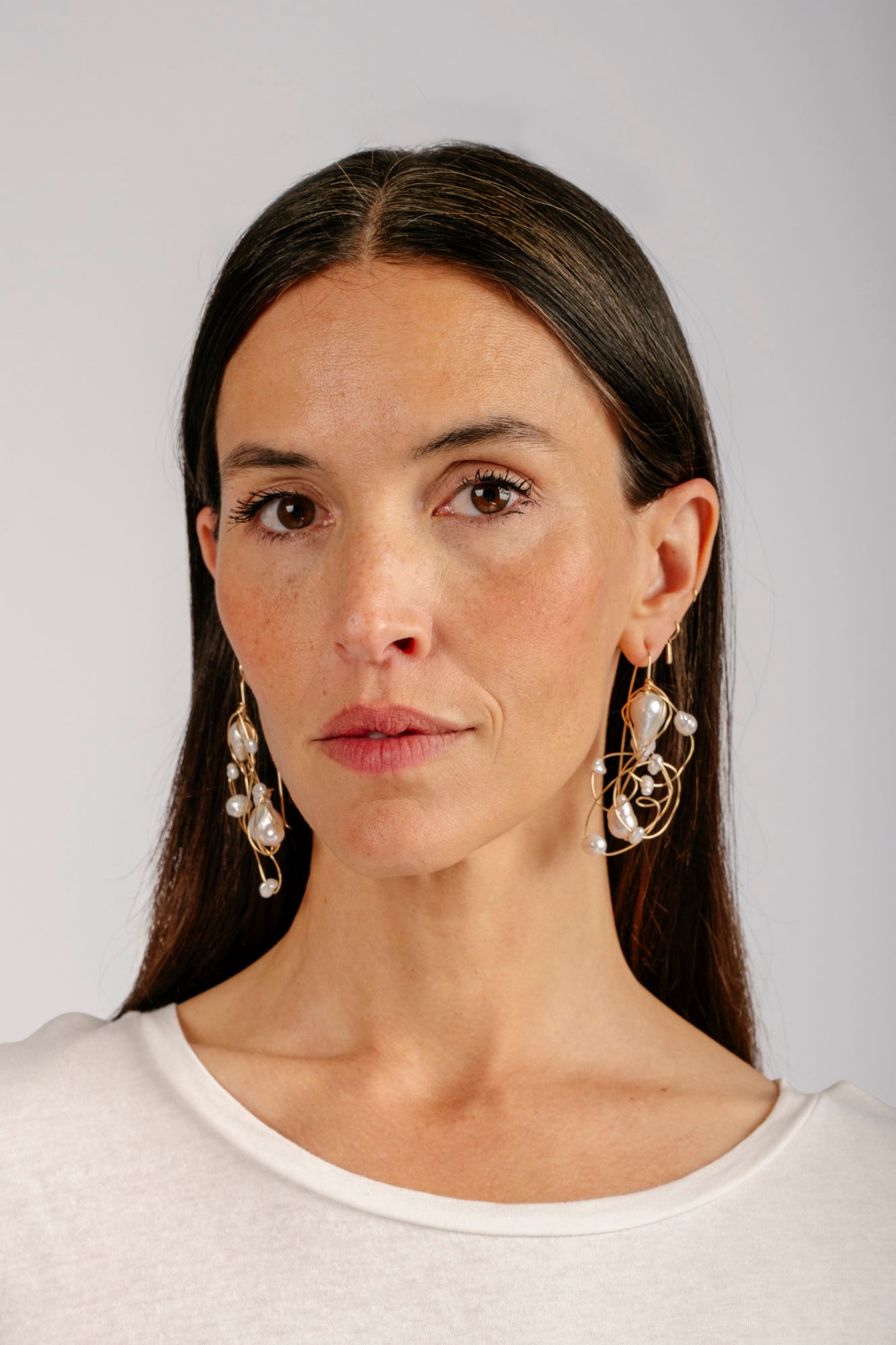 Woven Baroque Pearl Earrings