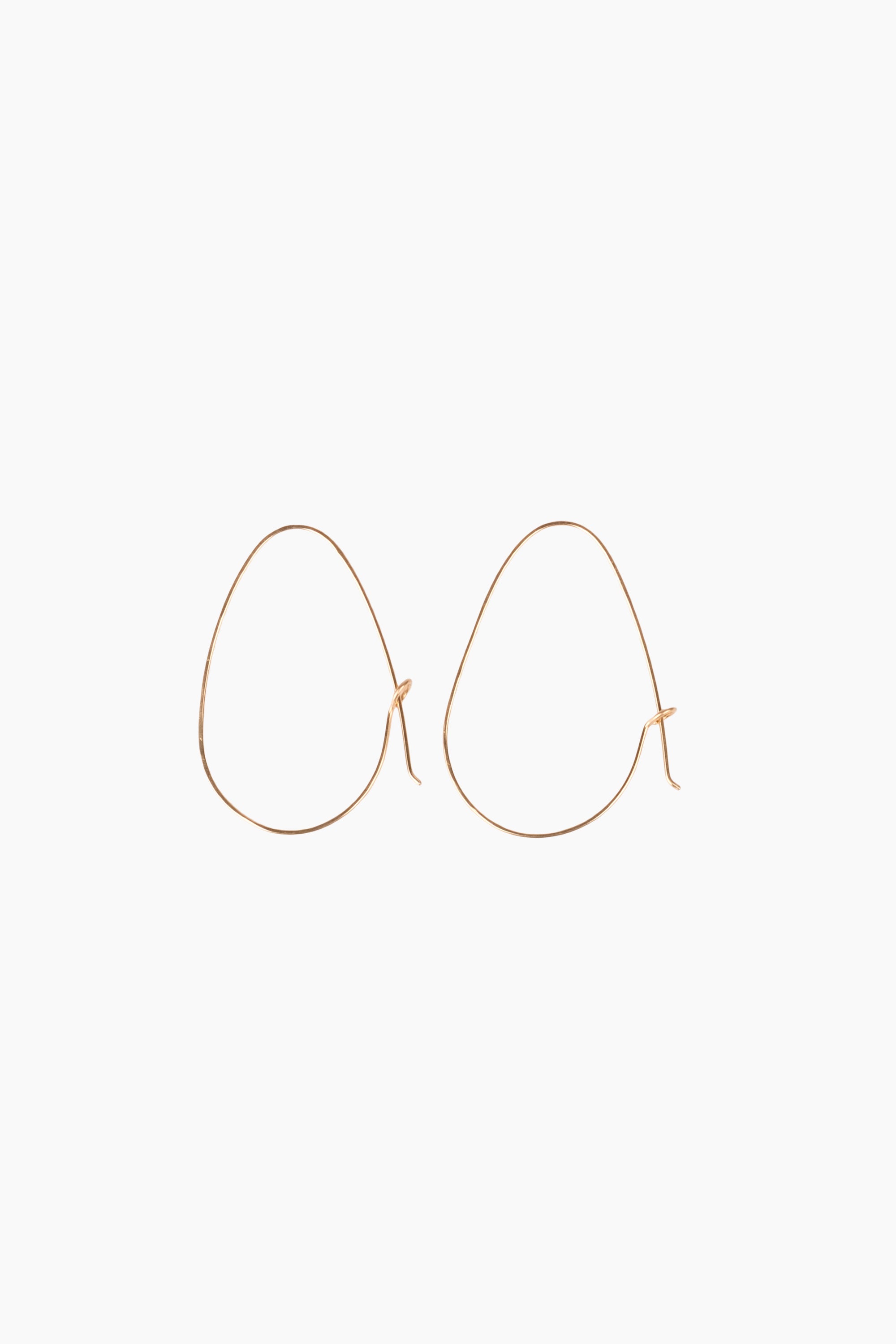 14K Small Egg Hoops