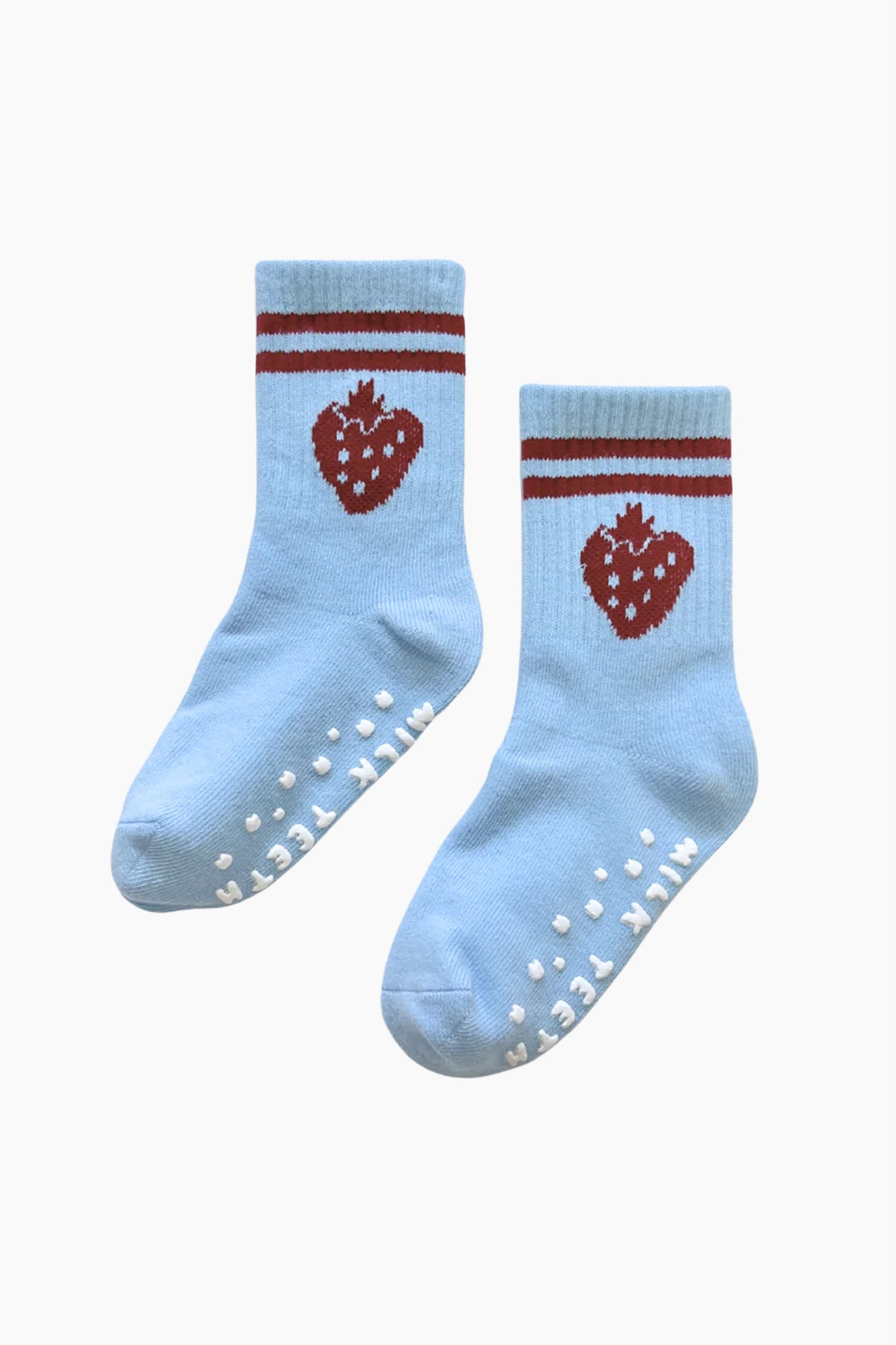 Ribbed Grip Socks | Strawberry