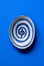 Blue Spiral Soap Dish