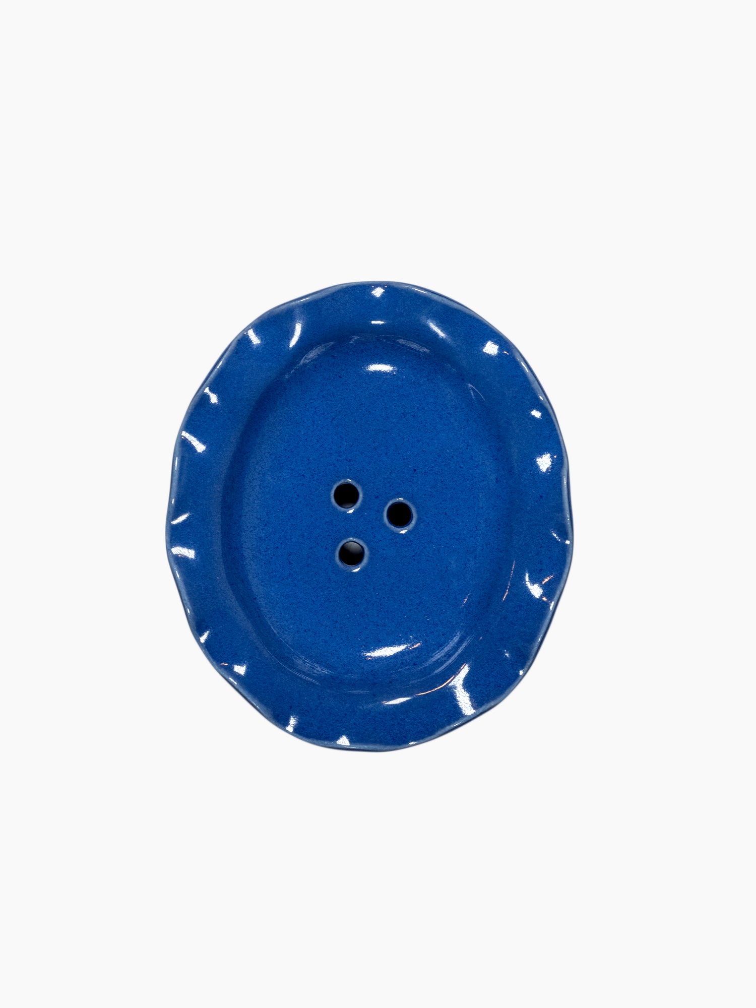 Oval Blue Wave Soap Dish