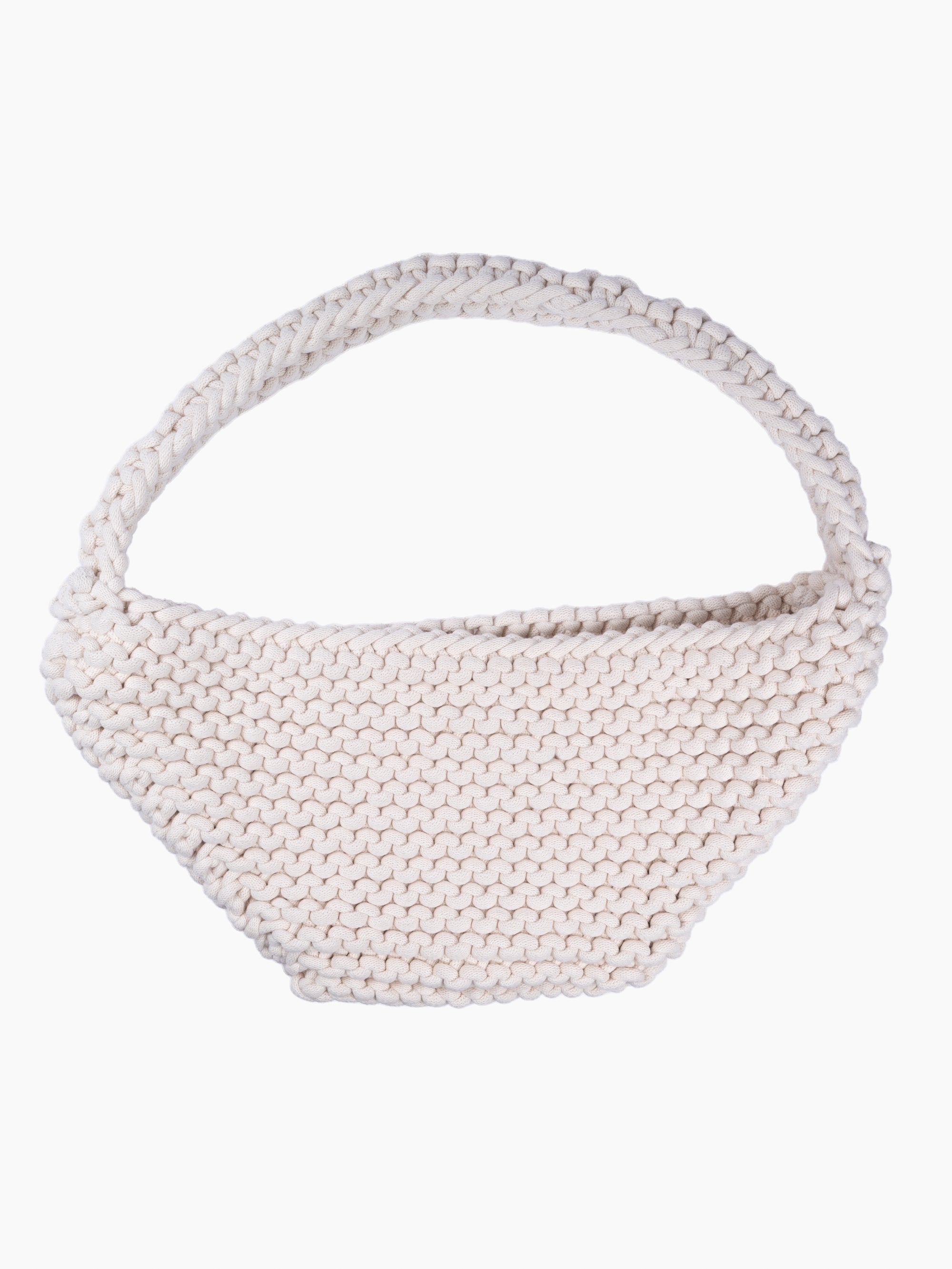 Large Handknitted Bag in Milk