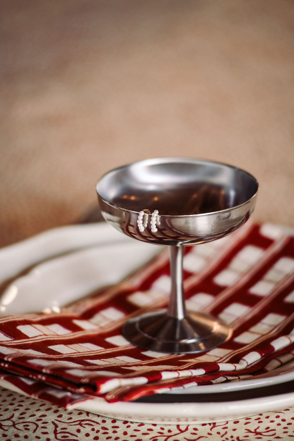 Baroque Pearl Crescent Hoops