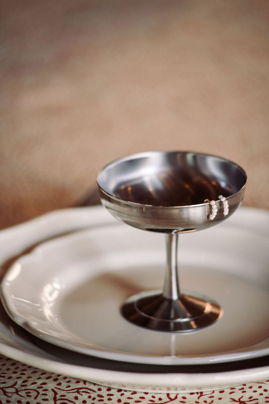 Baroque Pearl Crescent Hoops