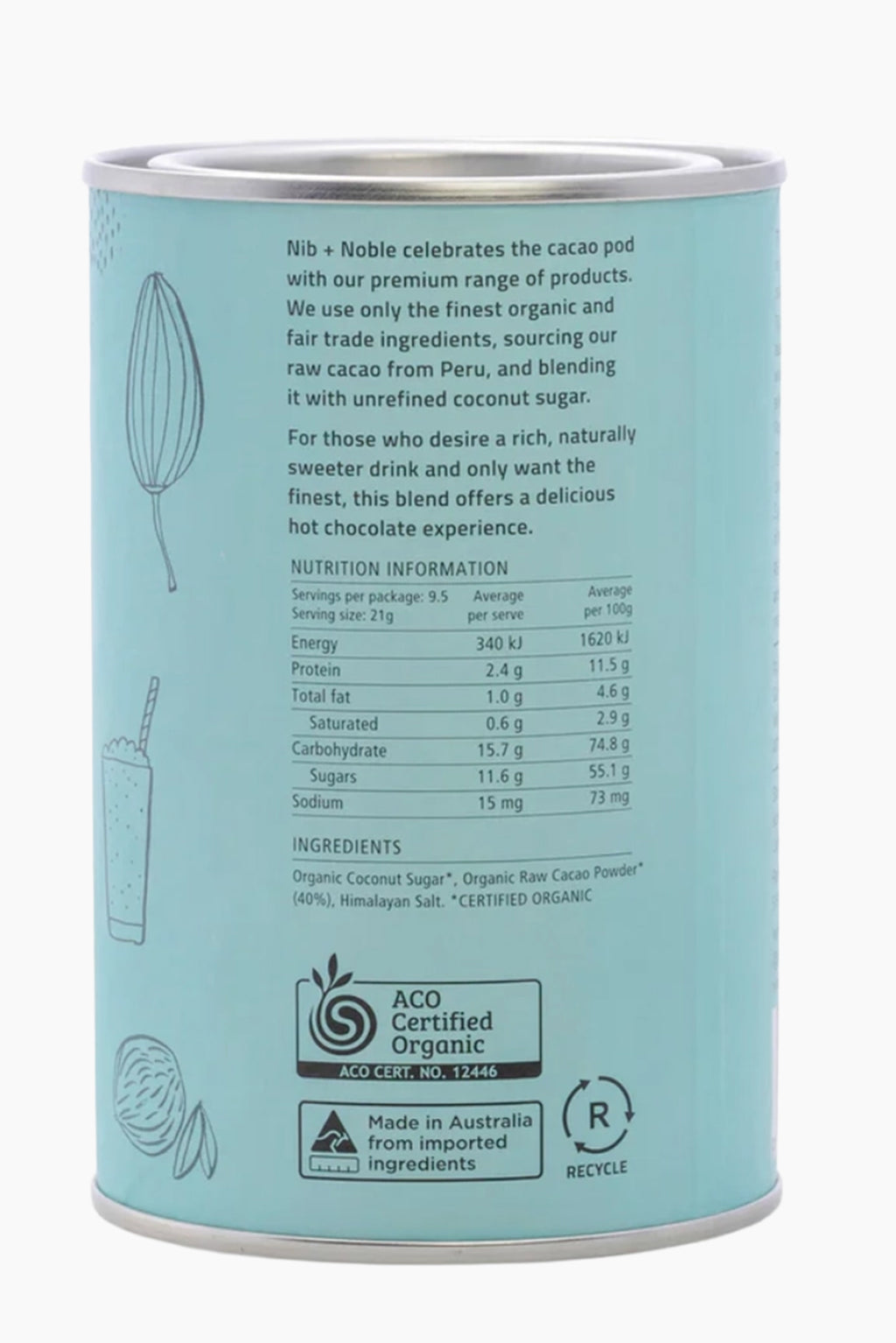 Organic Drinking Chocolate 40% Cacao