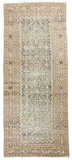 Antique Malayar Low Pile Persian Rug