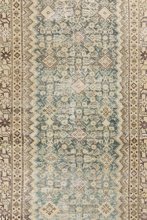 Antique Malayar Low Pile Persian Rug
