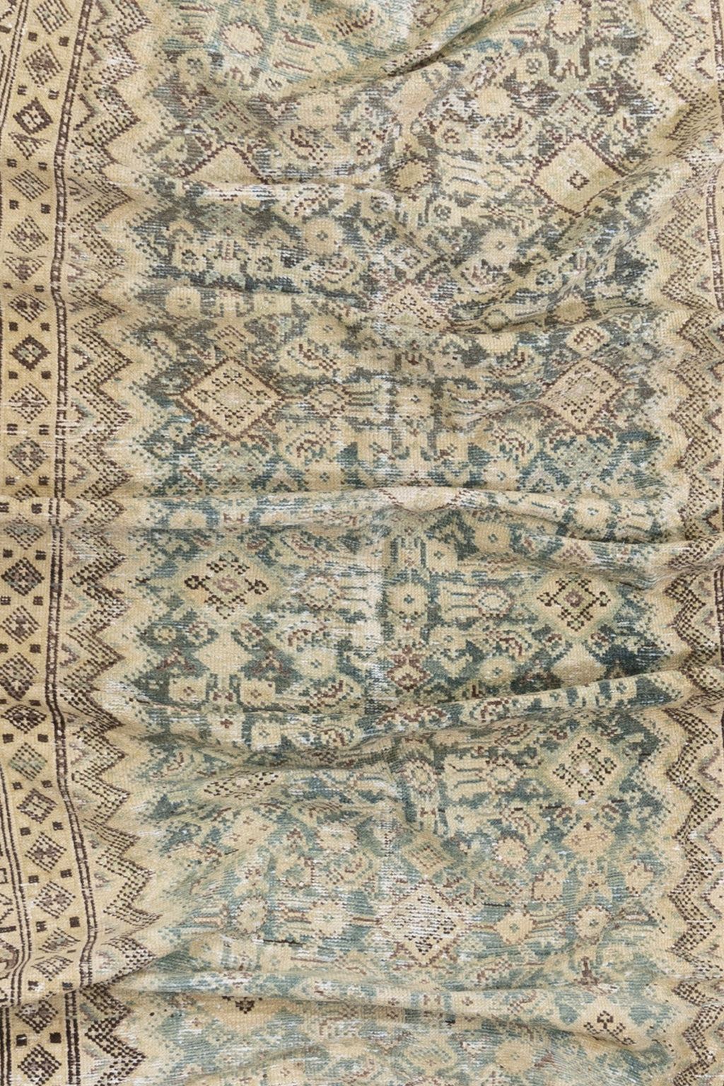 Antique Malayar Low Pile Persian Rug