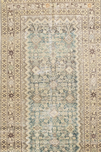 Antique Malayar Low Pile Persian Rug