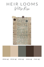 Antique Malayar Low Pile Persian Rug