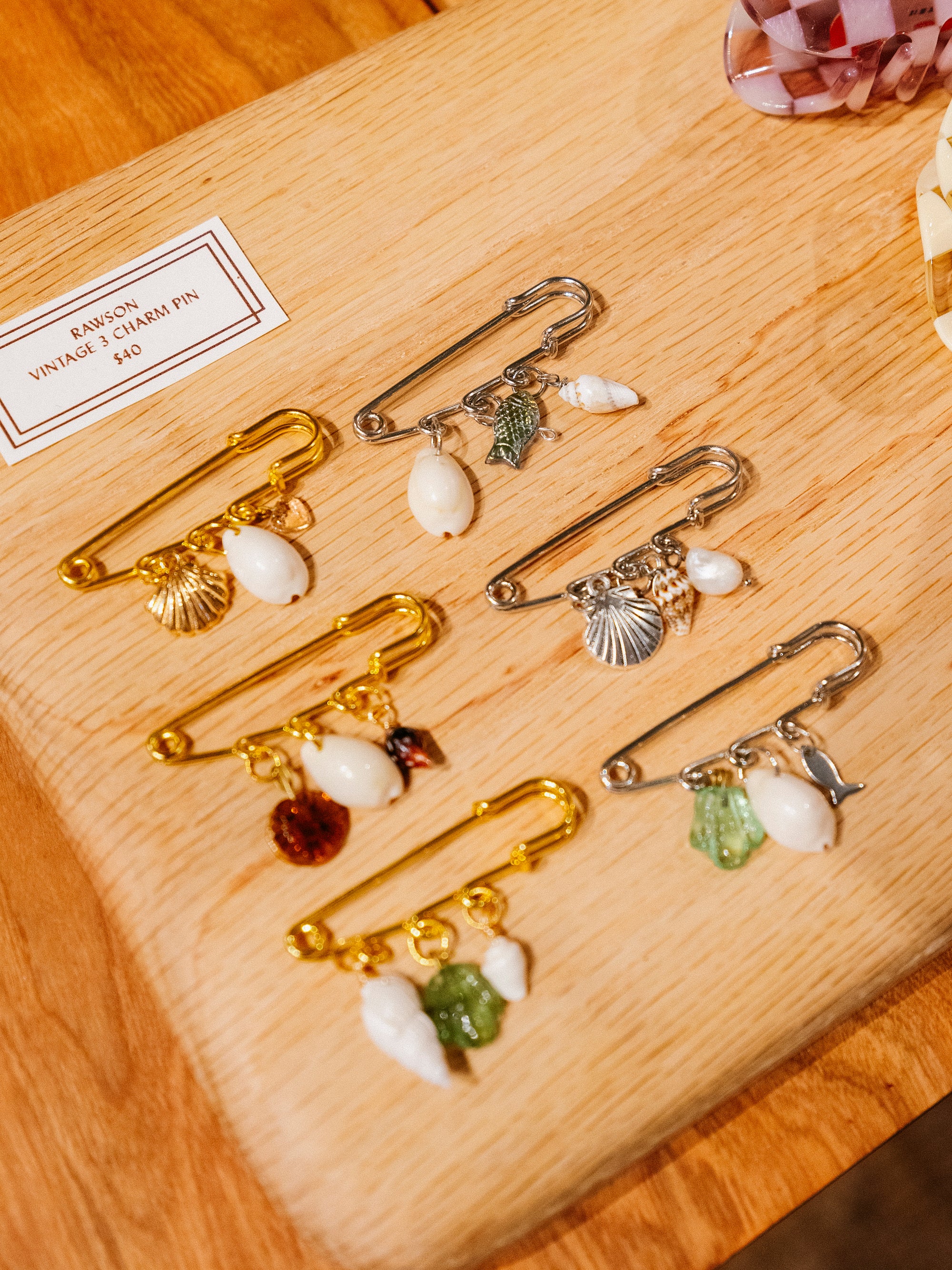 3 Charm Pin | 2 Colors