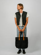 Canvas and Leather Fold Weekender | Black