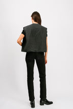 Vintage Quilted Vest | Ocean Blue