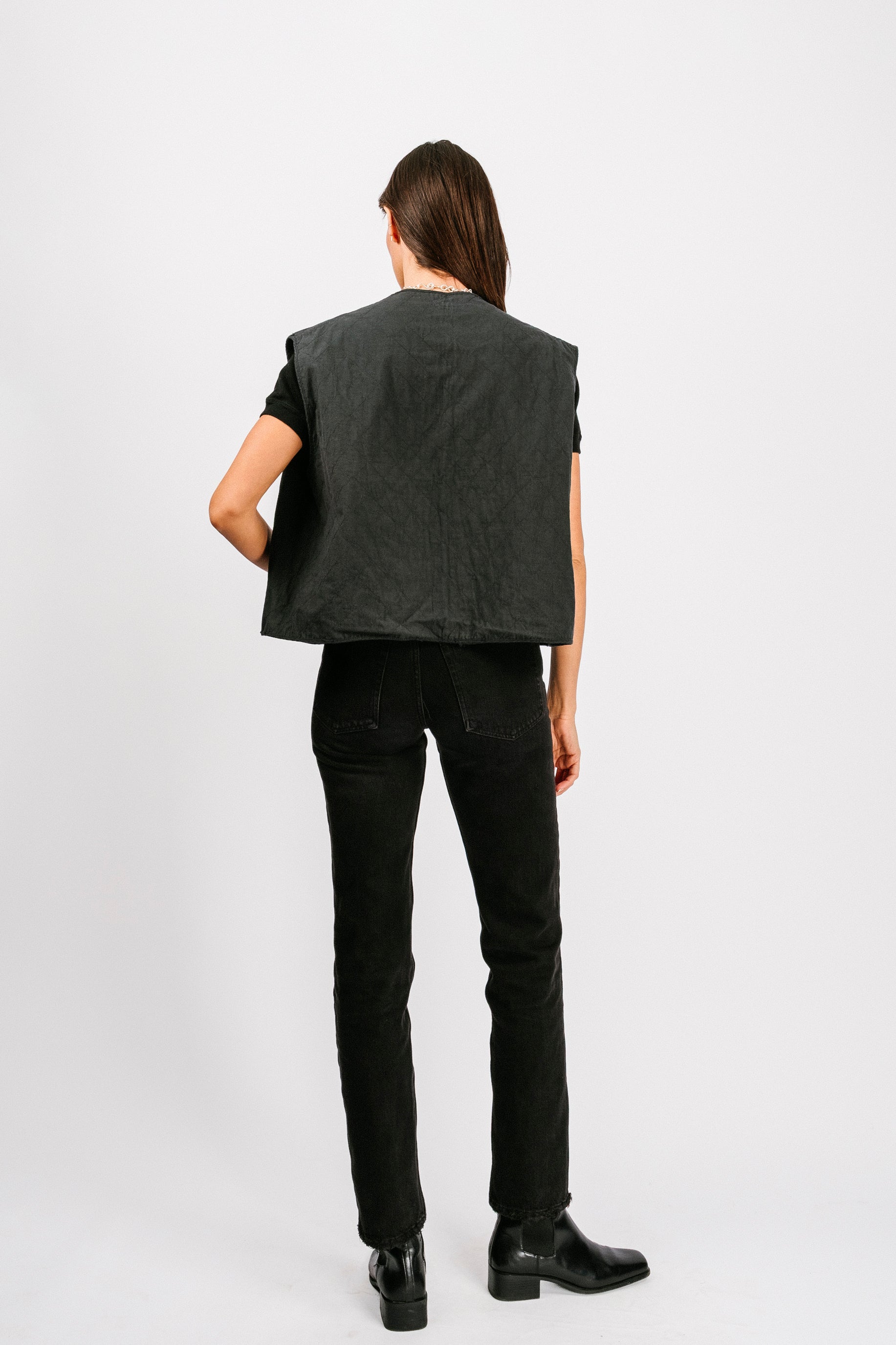 Vintage Quilted Vest | Ocean Blue