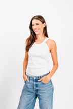 Vintage Siena Tank | White