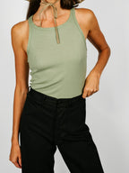 Vintage Verona Tank | Sun Baked Green
