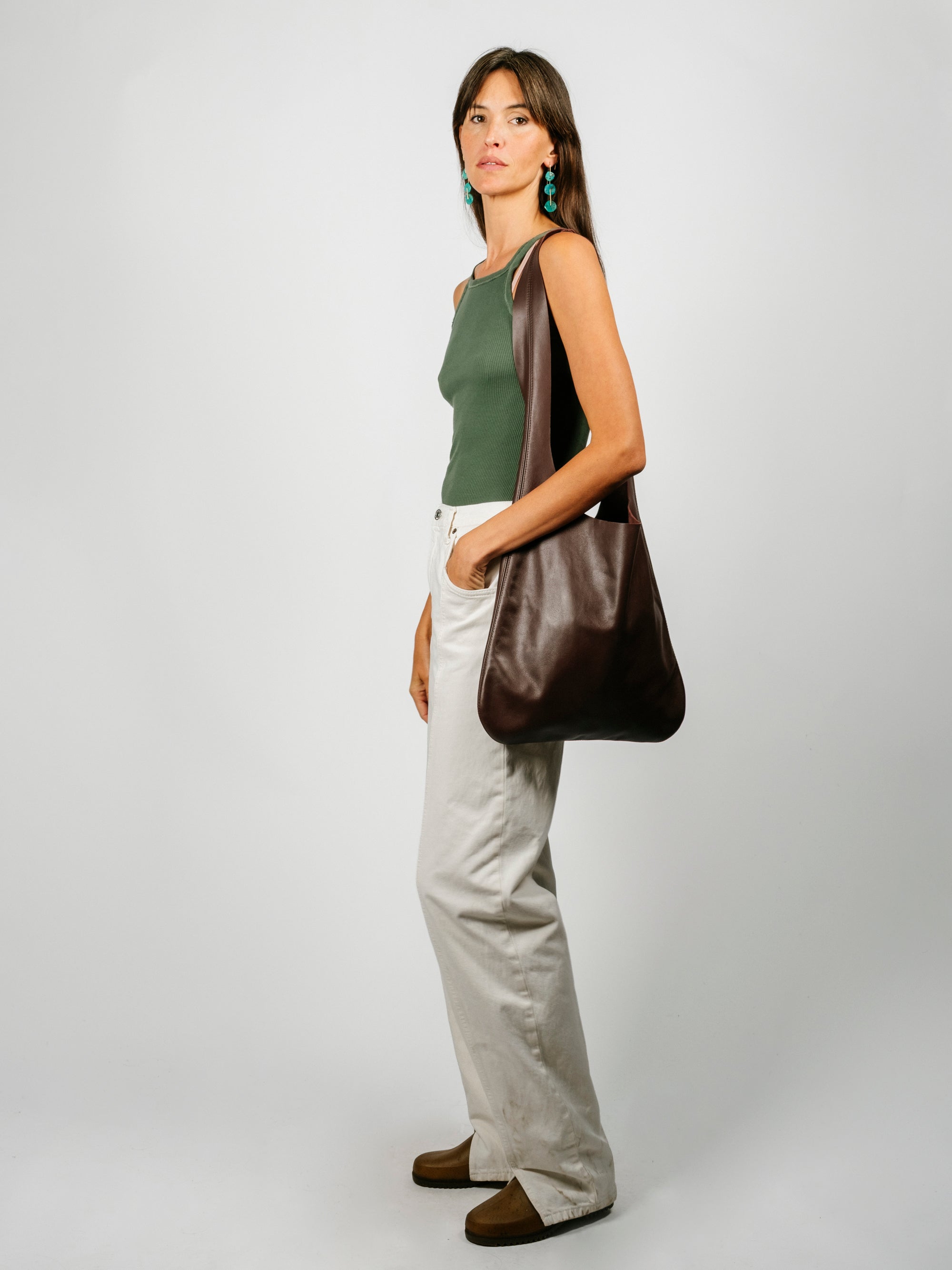 Bordeaux Leather Tote