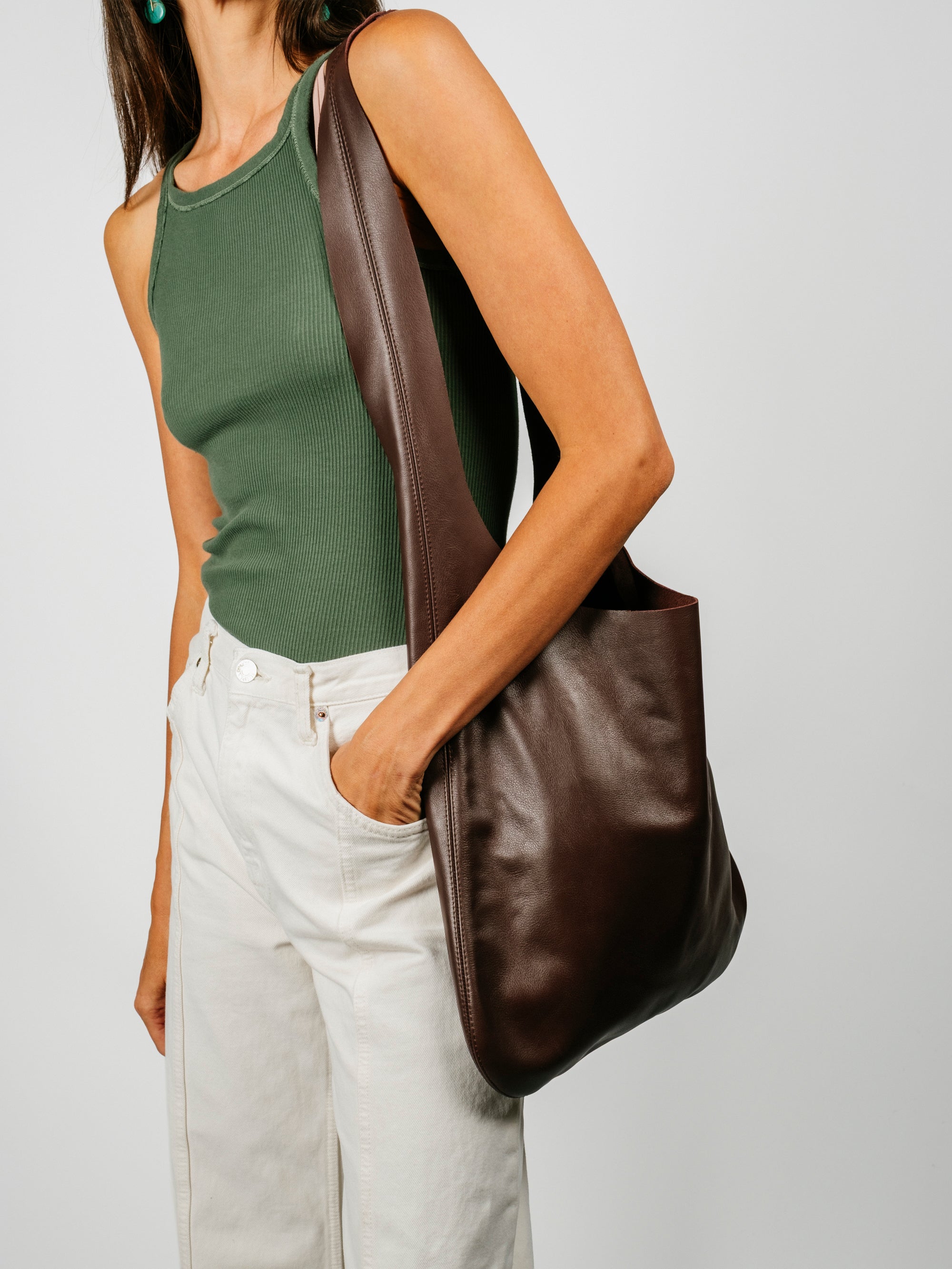 Bordeaux Leather Tote