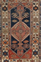 Antique Kurdish Low Pile Rug