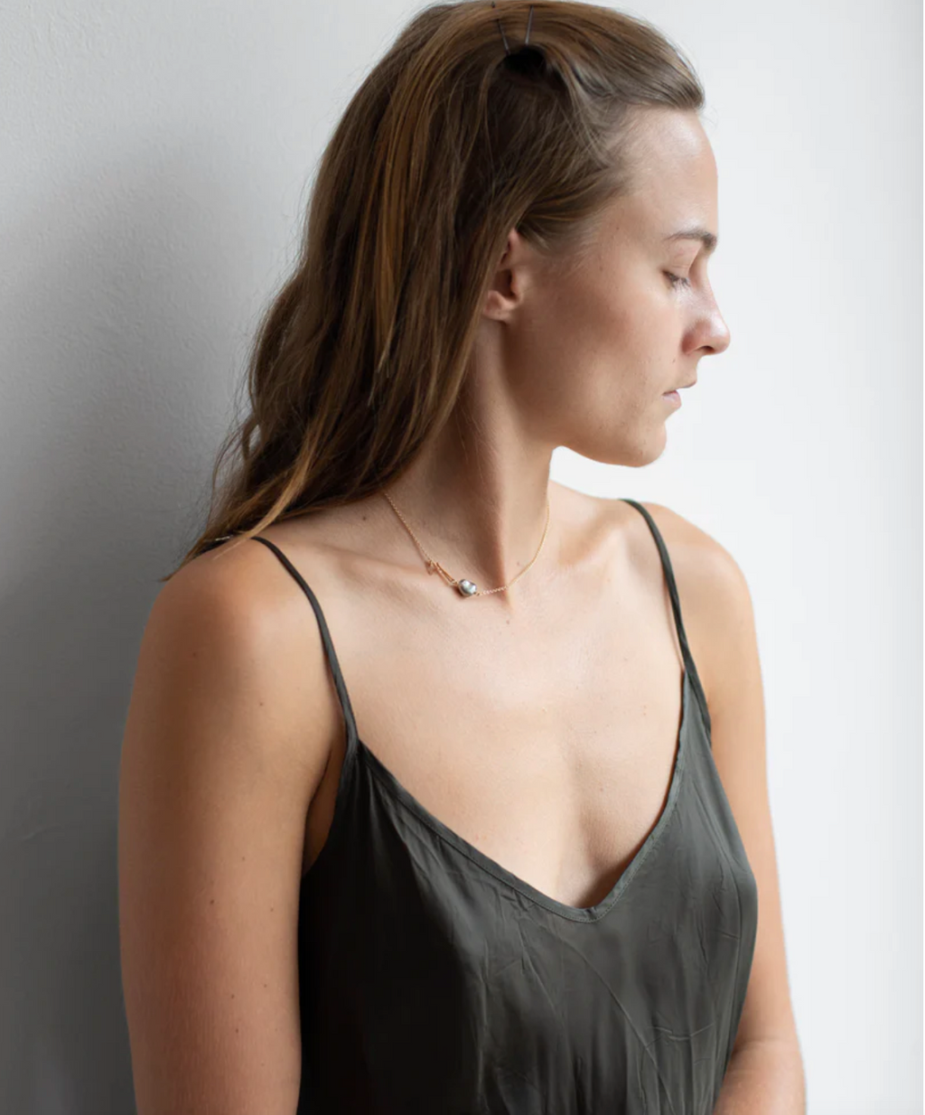 14K Keshi Pearl Chain Necklace | 16"