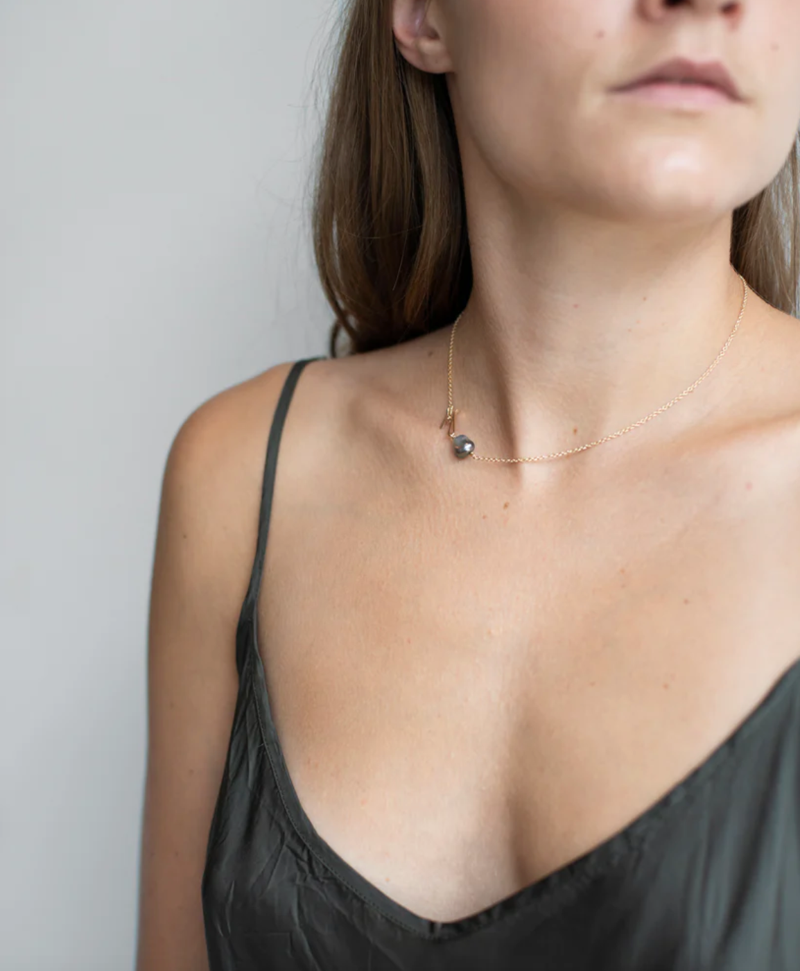 14K Keshi Pearl Chain Necklace | 16"