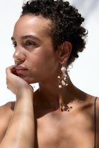 Woven Baroque Pearl Earrings