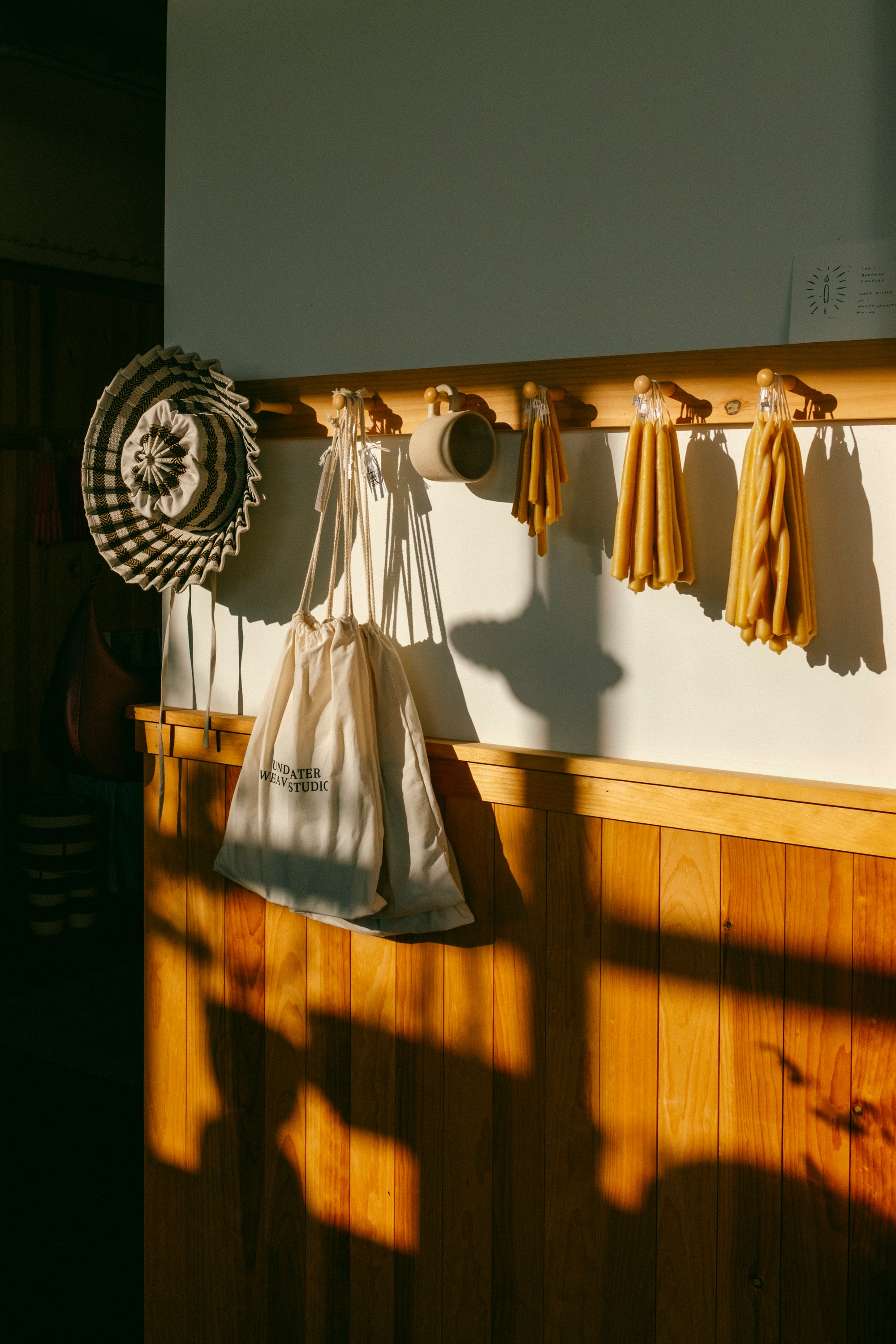 5" Beeswax Thin Taper Candles