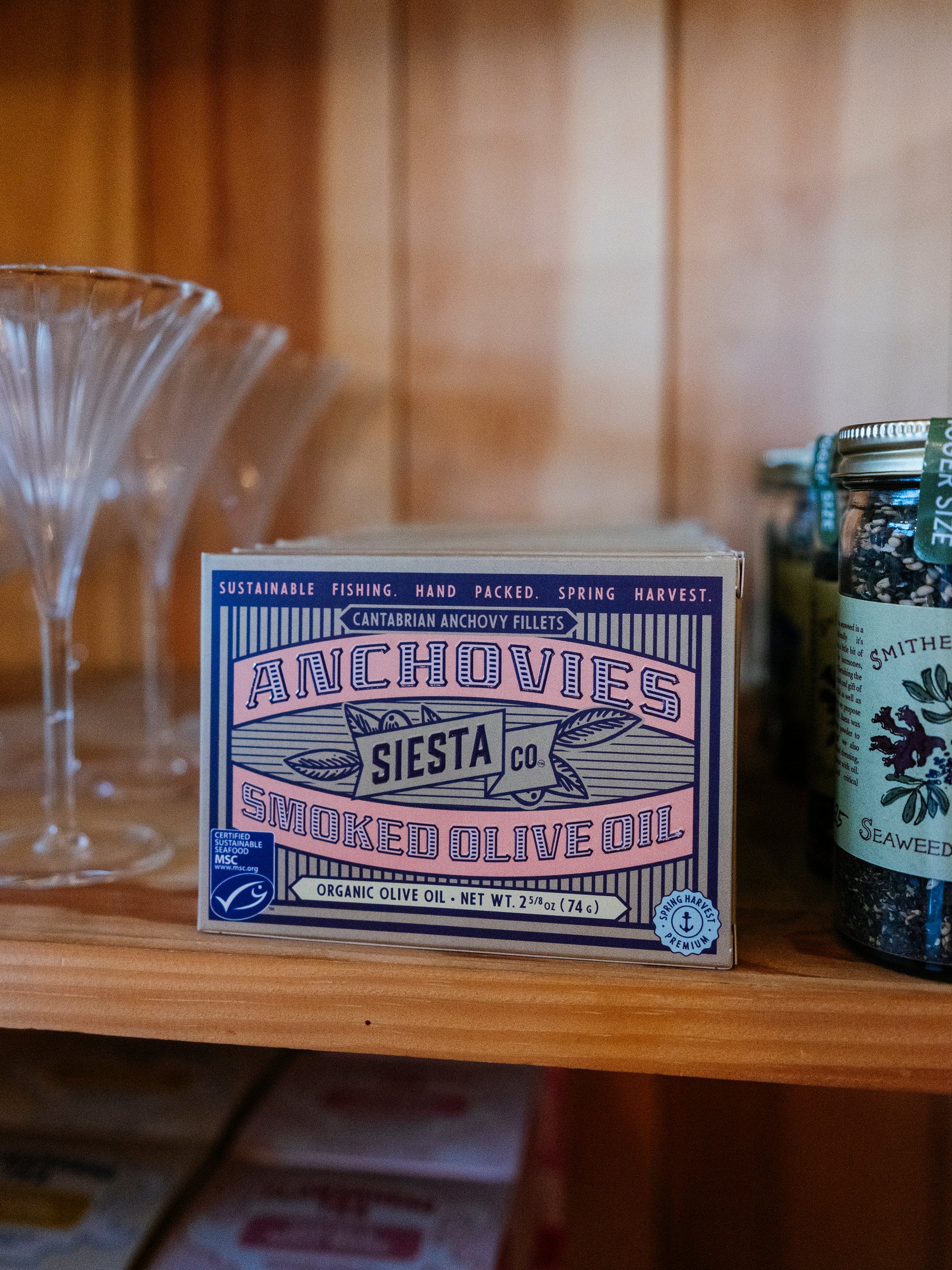 Cantabrian Anchovies in Smoked Organic Extra Virgin Olive Oil