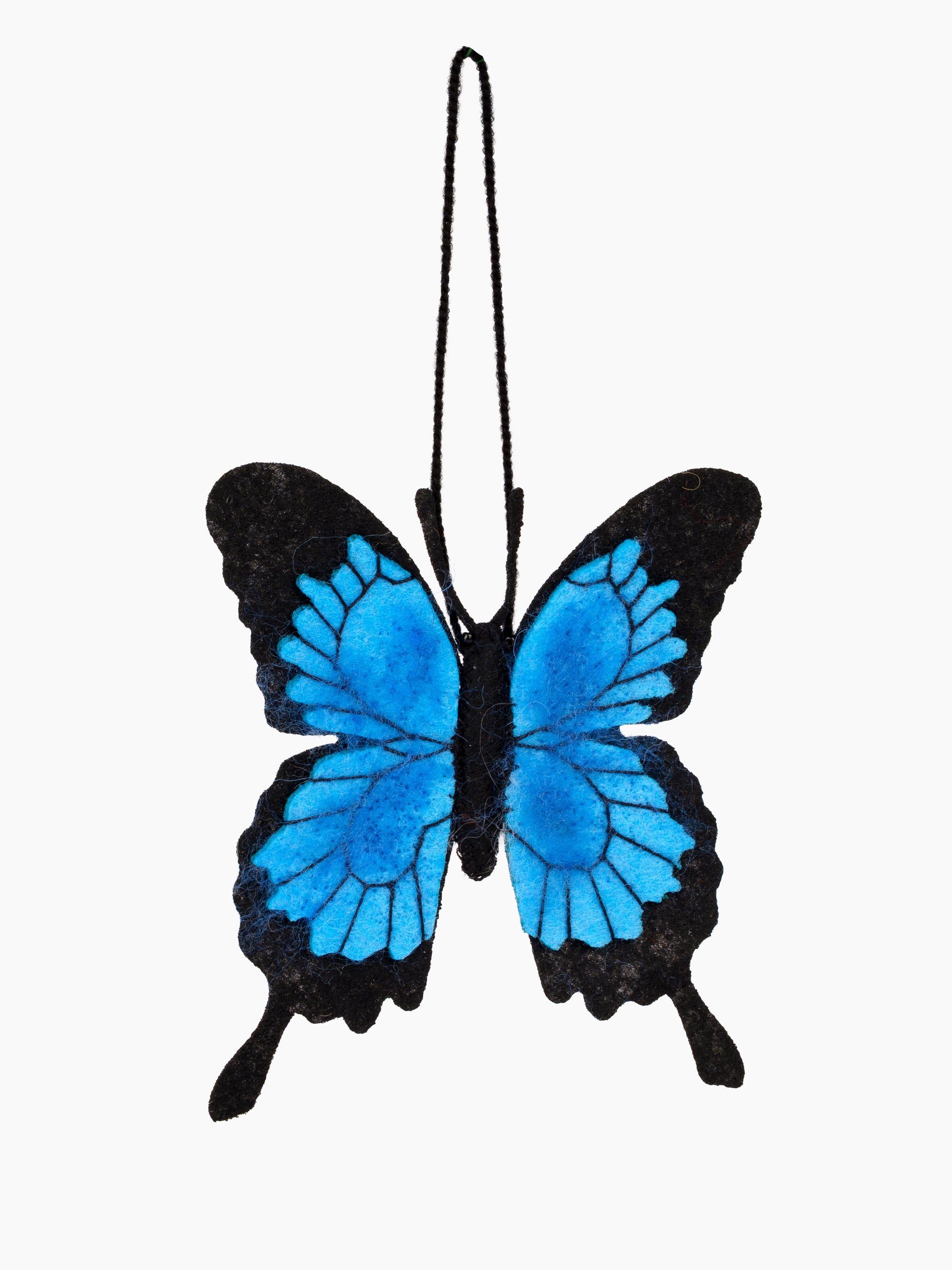 Felt Blue Butterfly Ornament