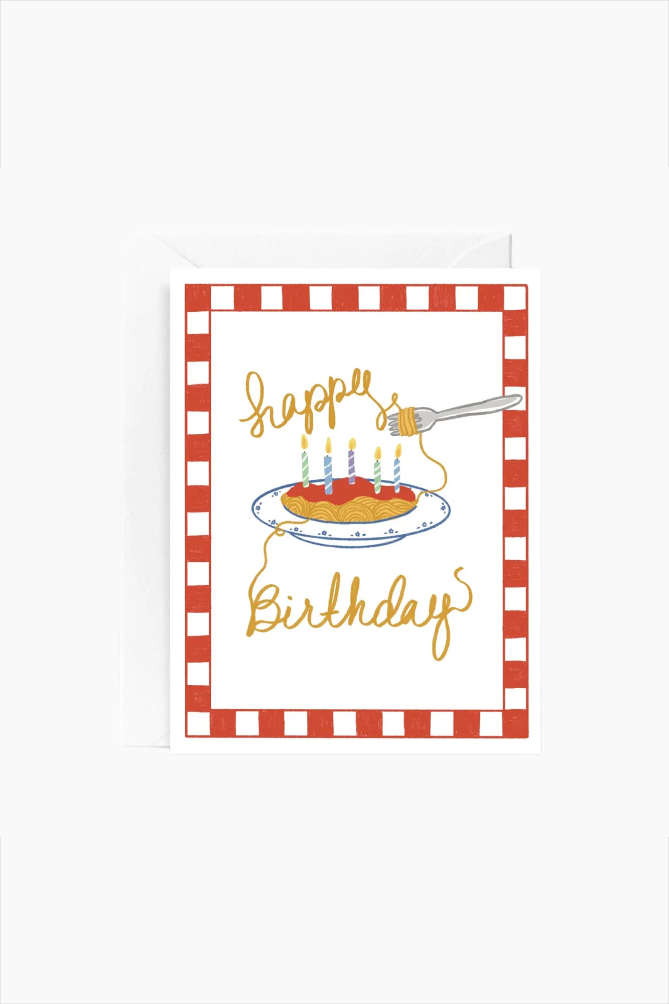 Spaghetti Birthday Card
