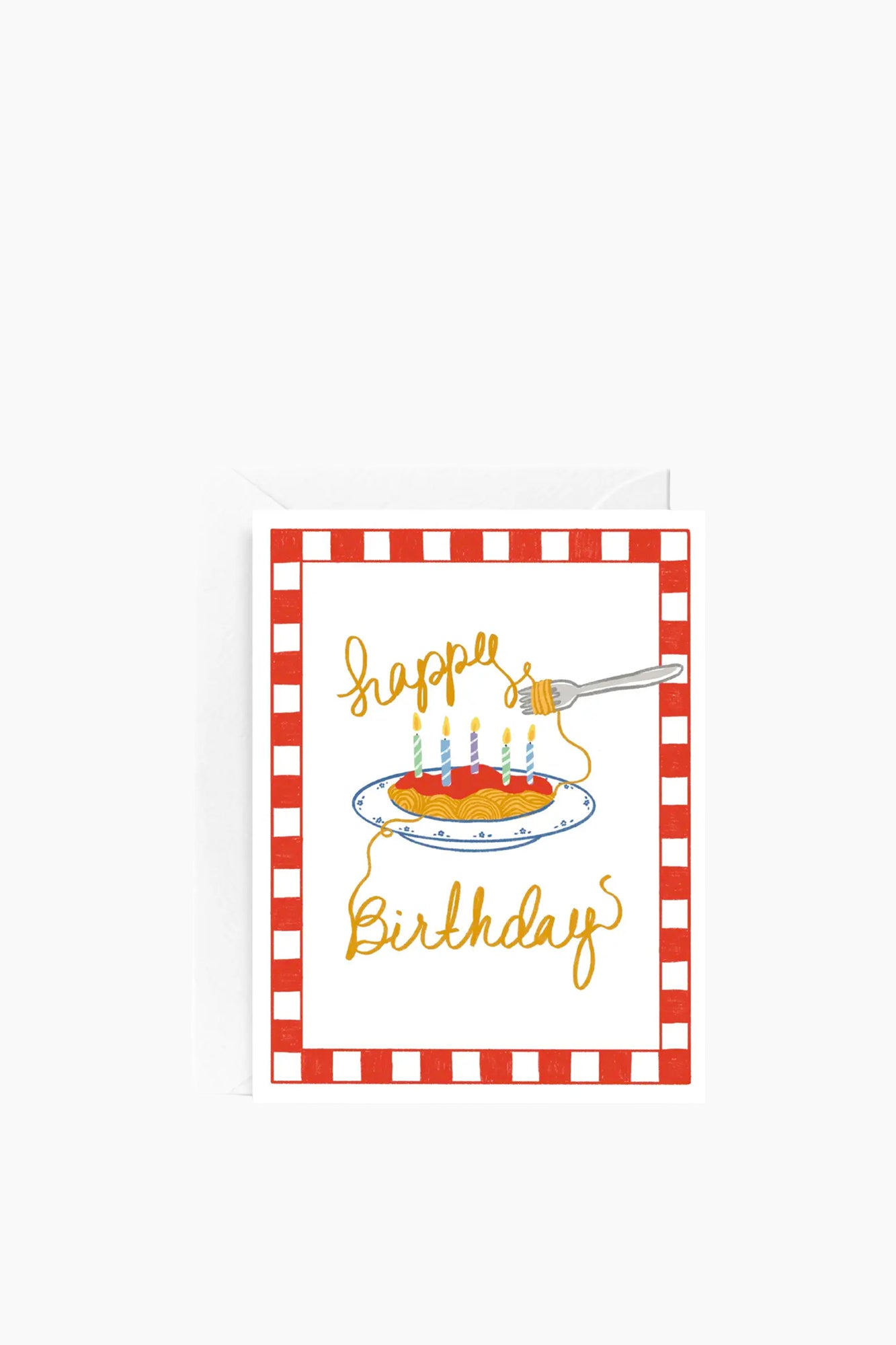 Spaghetti Birthday Card