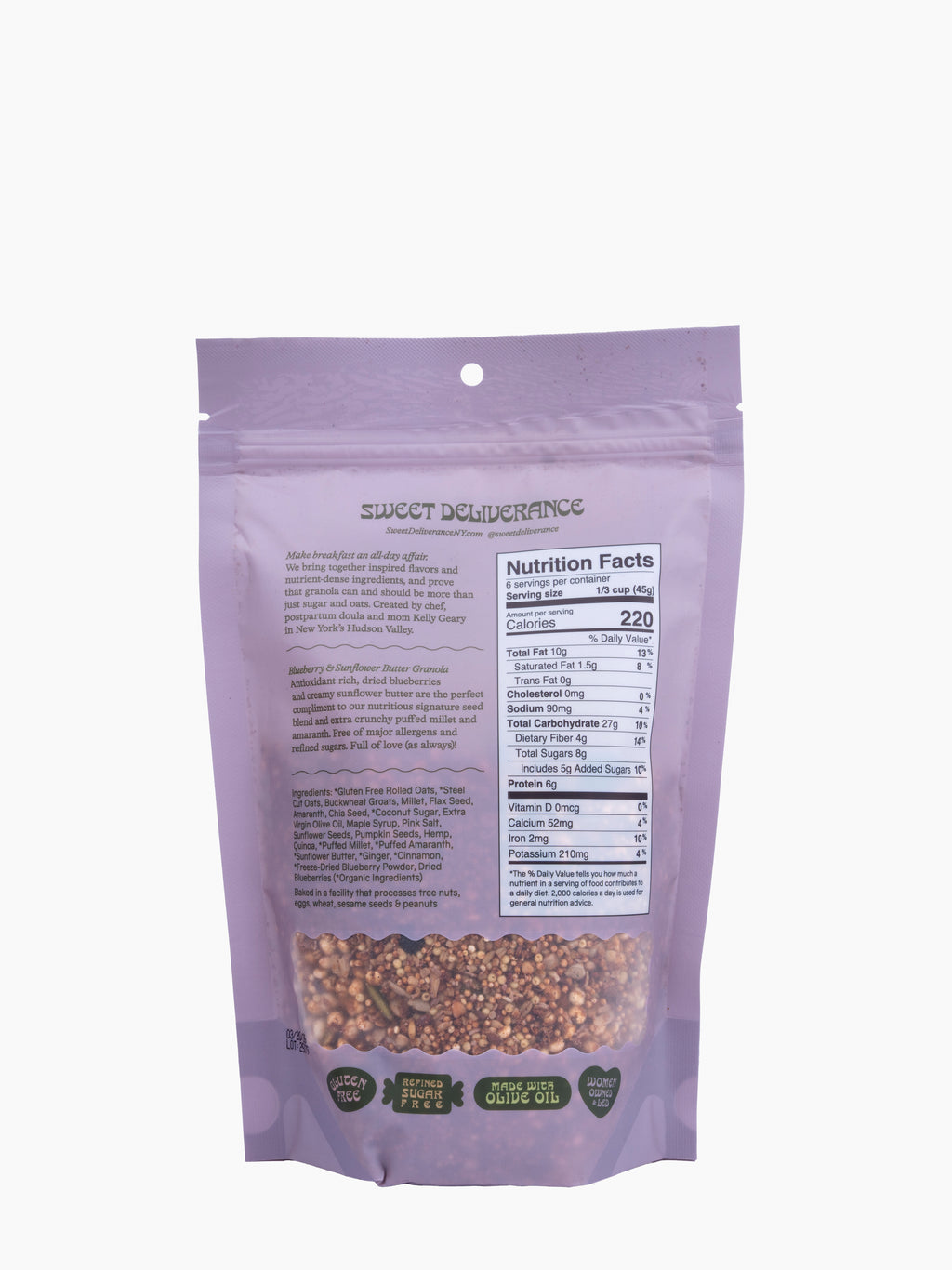 Blueberry & Sunflower Butter Granola