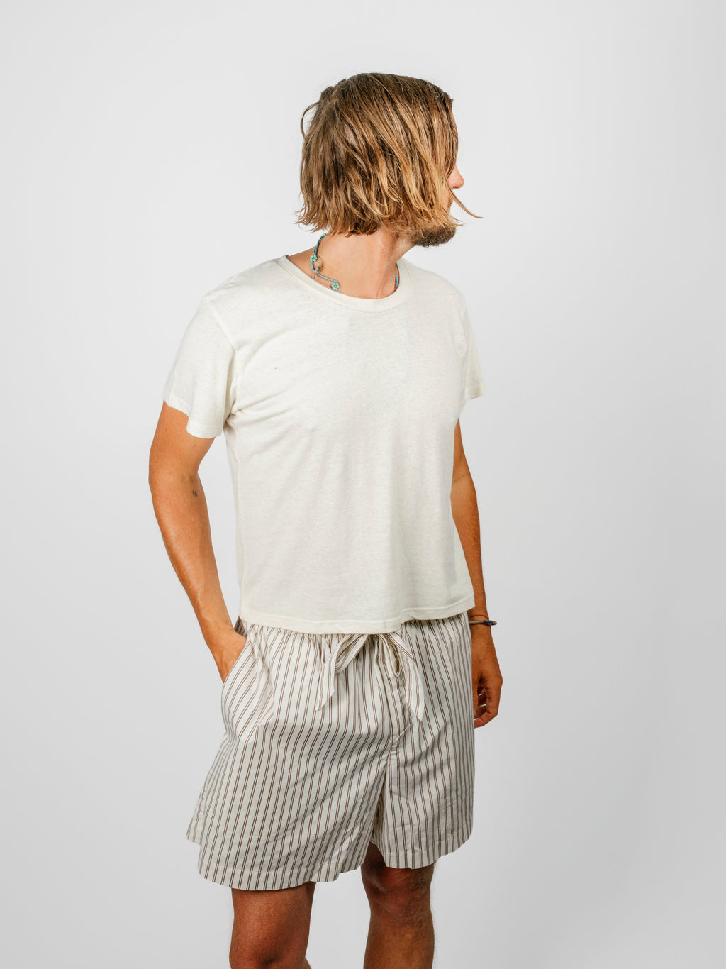 Organic Poplin Striped Sleepwear Short | Hopper