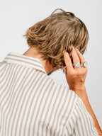 Organic Poplin Striped Sleepwear Long Sleeve Top| Hopper