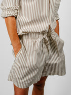 Organic Poplin Striped Sleepwear Short | Hopper