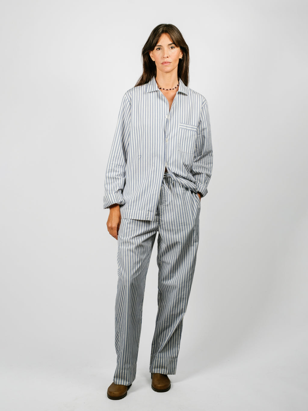 Organic Poplin Striped Sleepwear Pant
