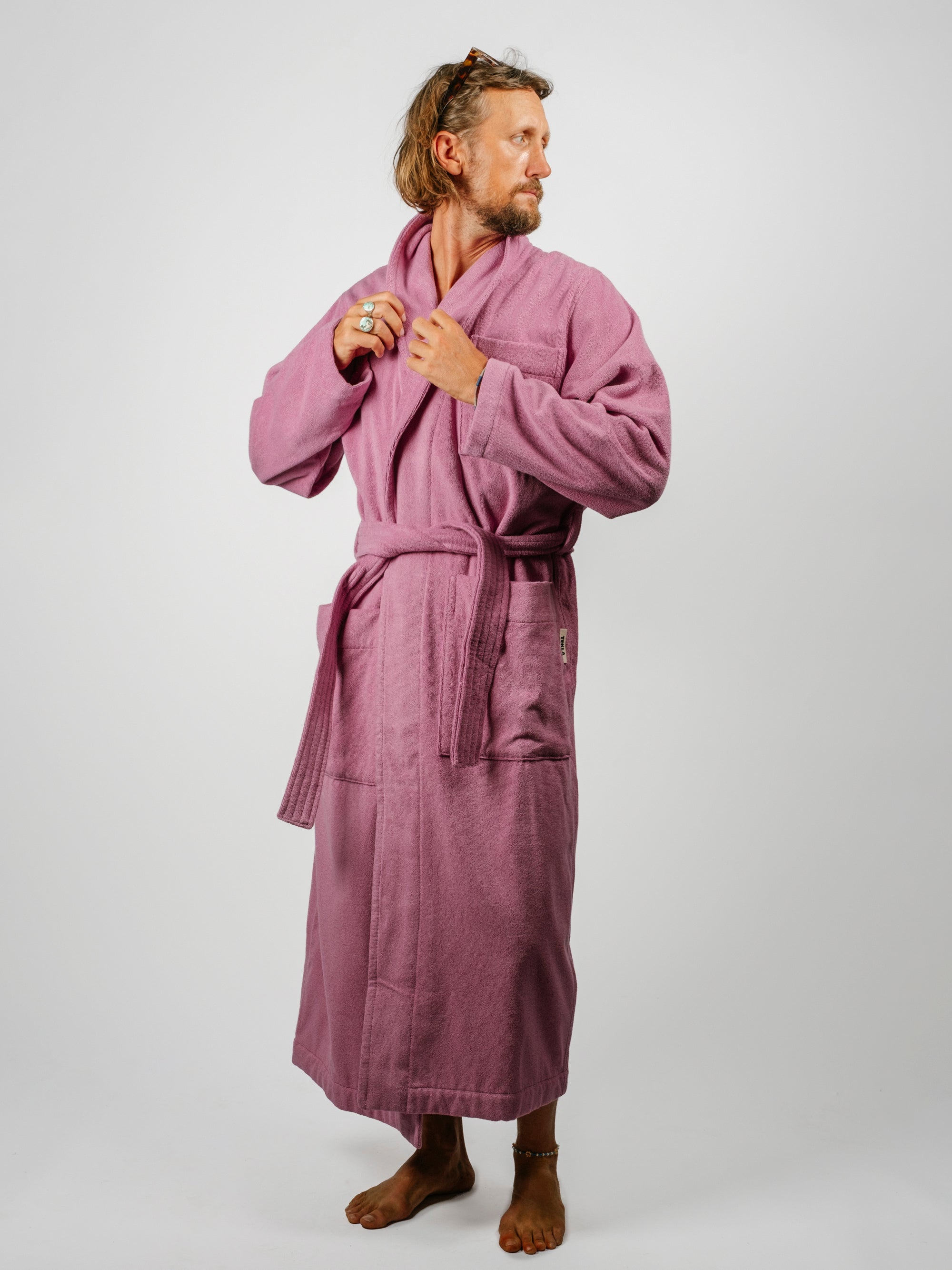 Organic Cotton Bathrobe | Magenta