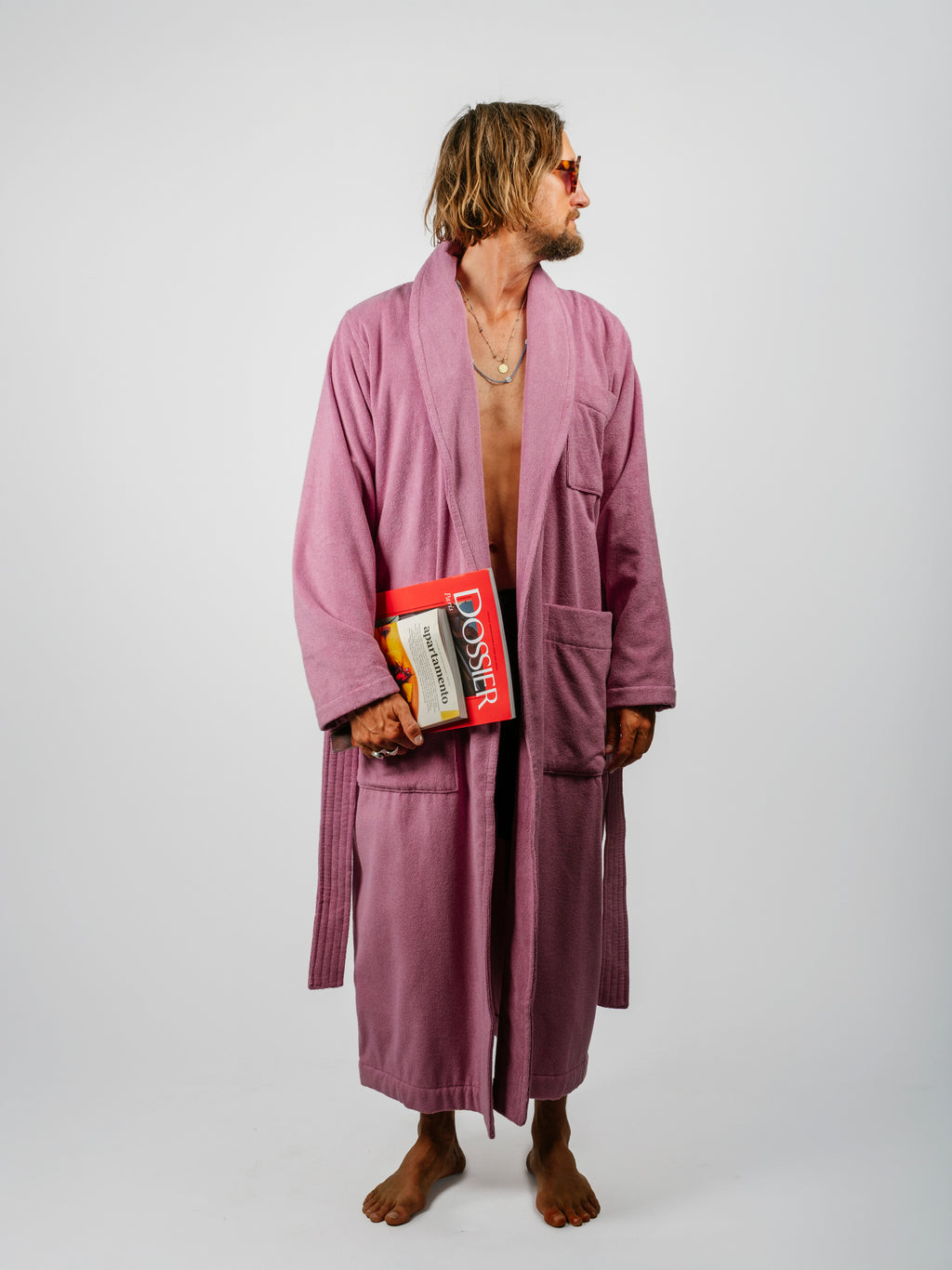 Organic Cotton Bathrobe | Magenta