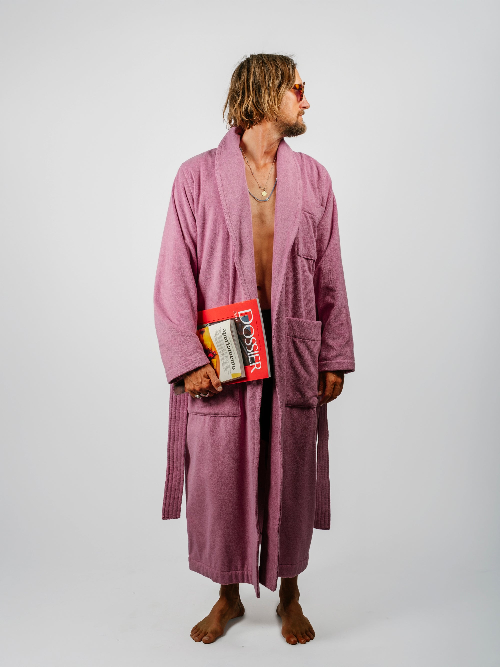 Organic Cotton Bathrobe | Magenta