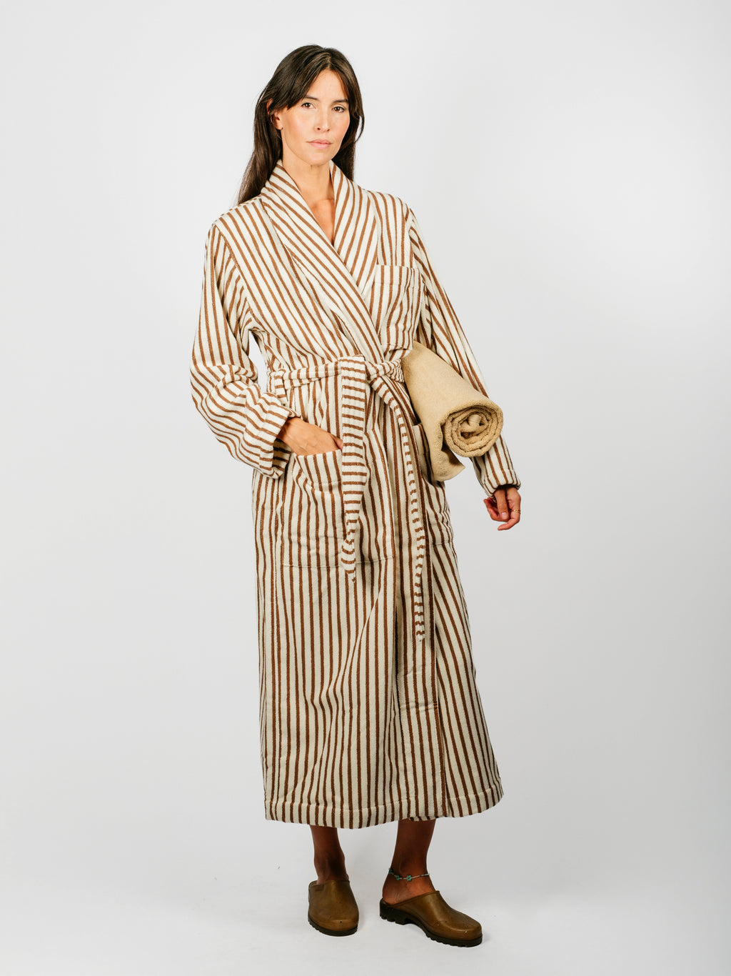 Organic Cotton Striped Bathrobe | Kodiak