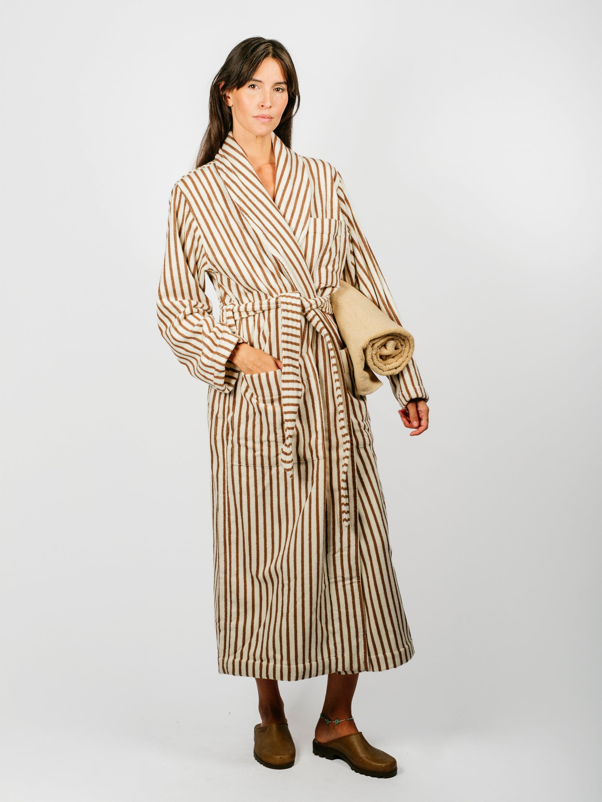 Organic Cotton Striped Bathrobe | Kodiak