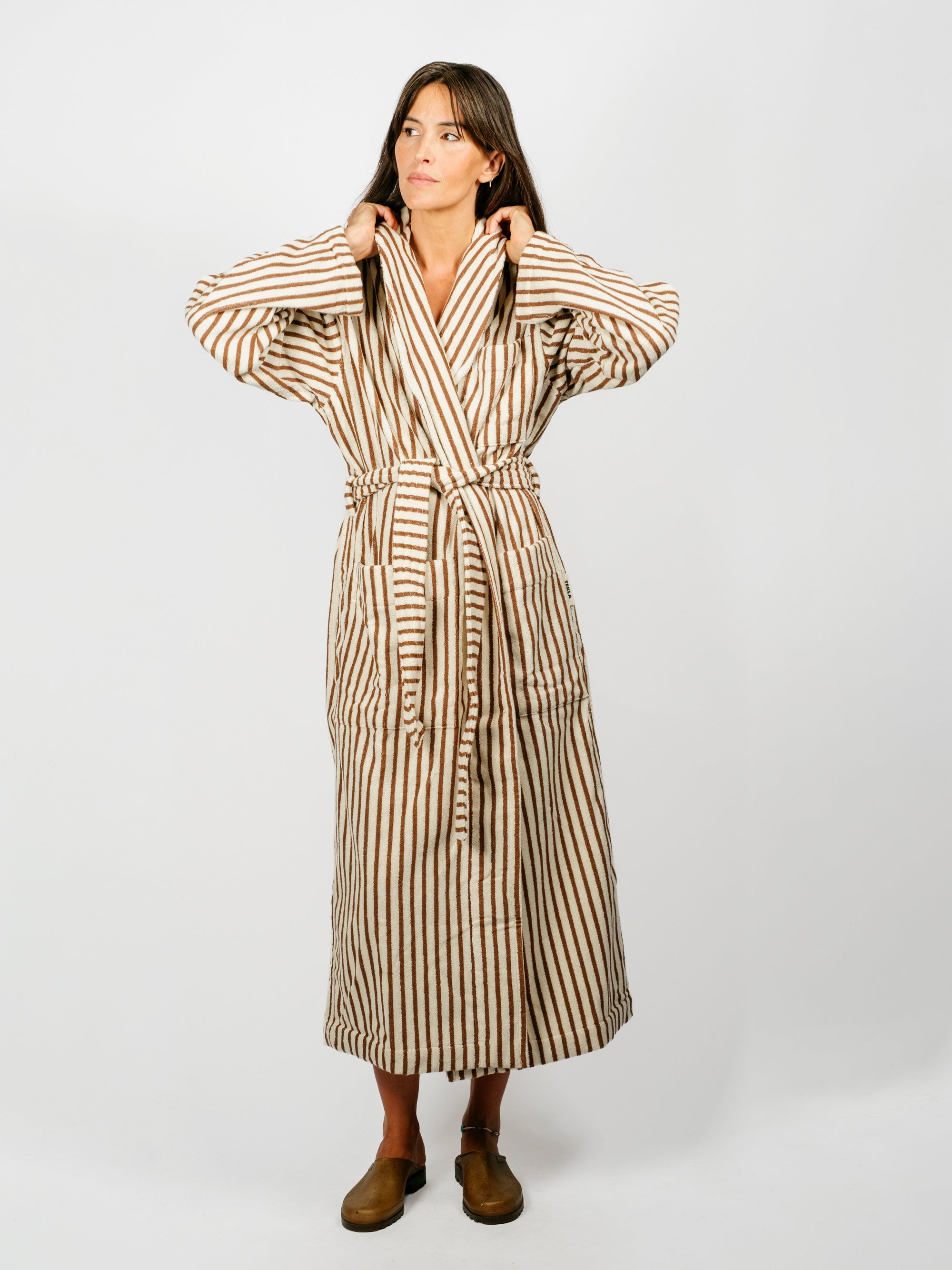 Organic Cotton Striped Bathrobe | Kodiak