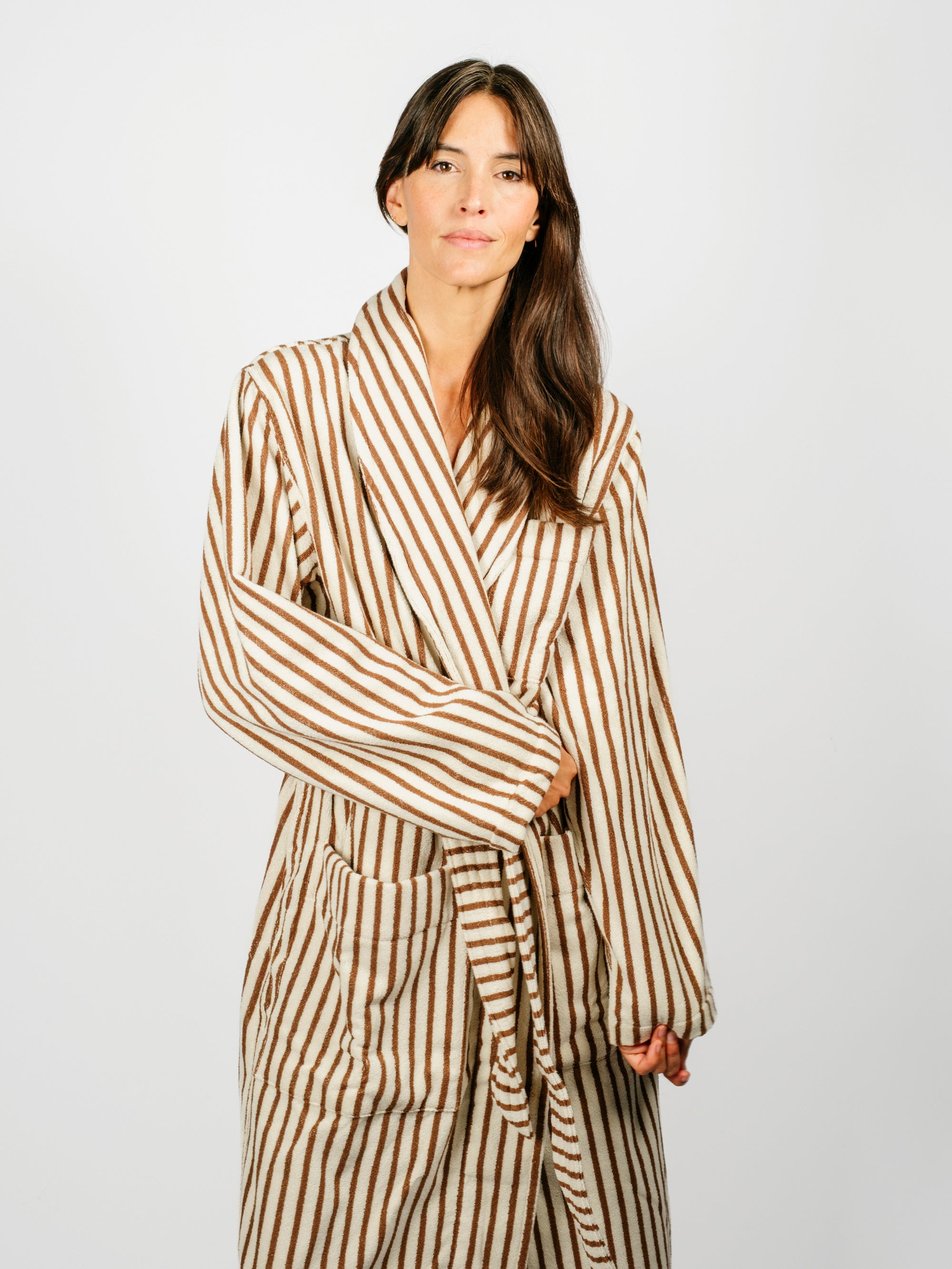 Organic Cotton Striped Bathrobe | Kodiak