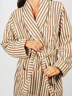 Organic Cotton Striped Bathrobe | Kodiak