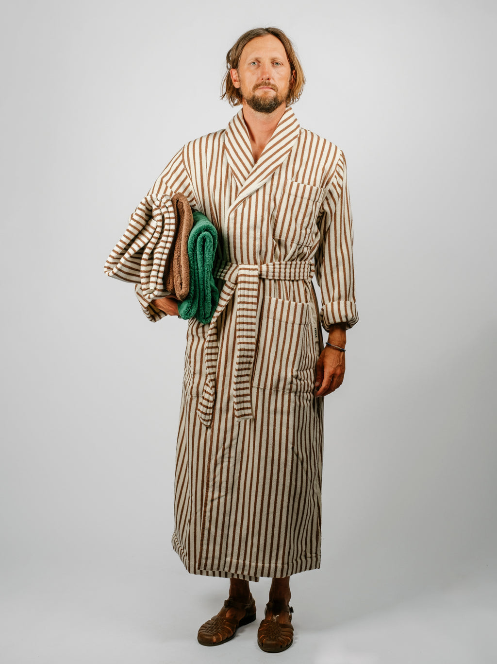 Organic Cotton Striped Bathrobe | Kodiak