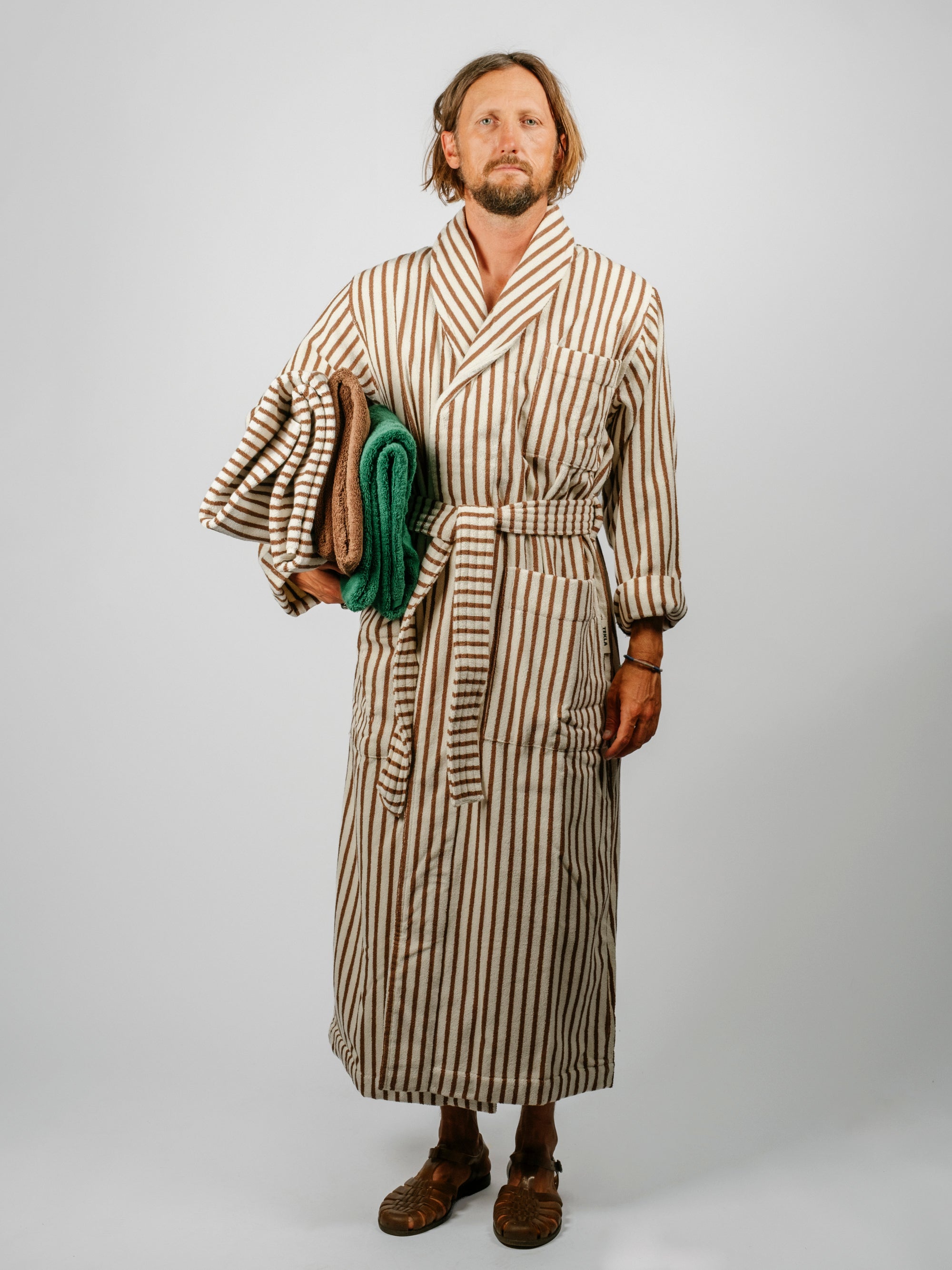 Organic Cotton Striped Bathrobe | Kodiak