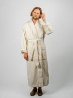 Organic Cotton Striped Bathrobe | Sienna