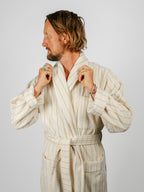 Organic Cotton Striped Bathrobe | Sienna