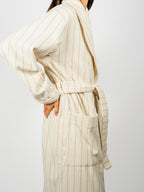 Organic Cotton Striped Bathrobe | Sienna